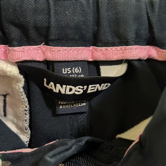 🩳 Bundle! Lands’ End Navy Blue Girls Active Chino Shorts Size 6 - Picture 4 of 8